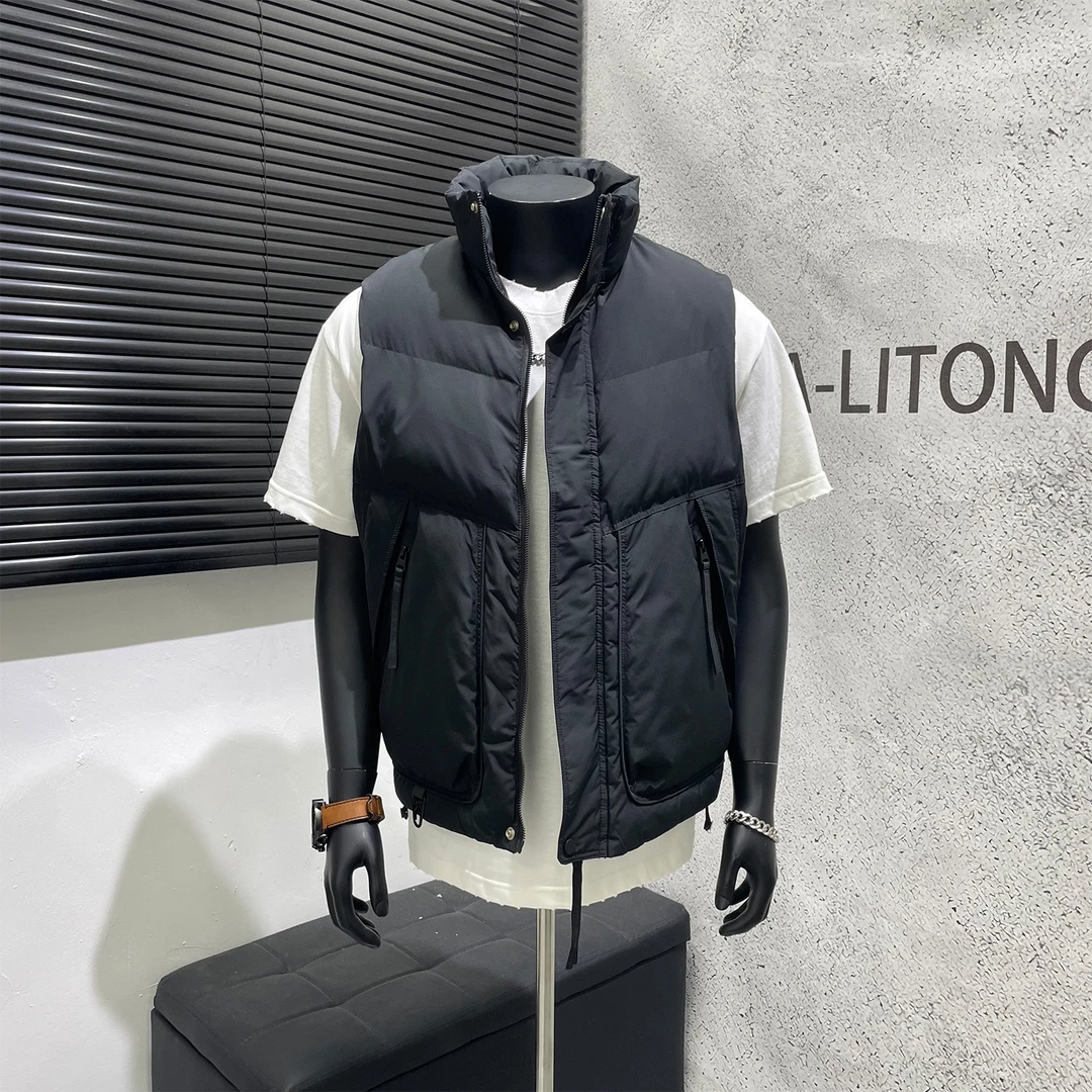 2025新款男士羽绒马甲外套时尚百搭休闲立领坎肩背心男装上衣潮牌