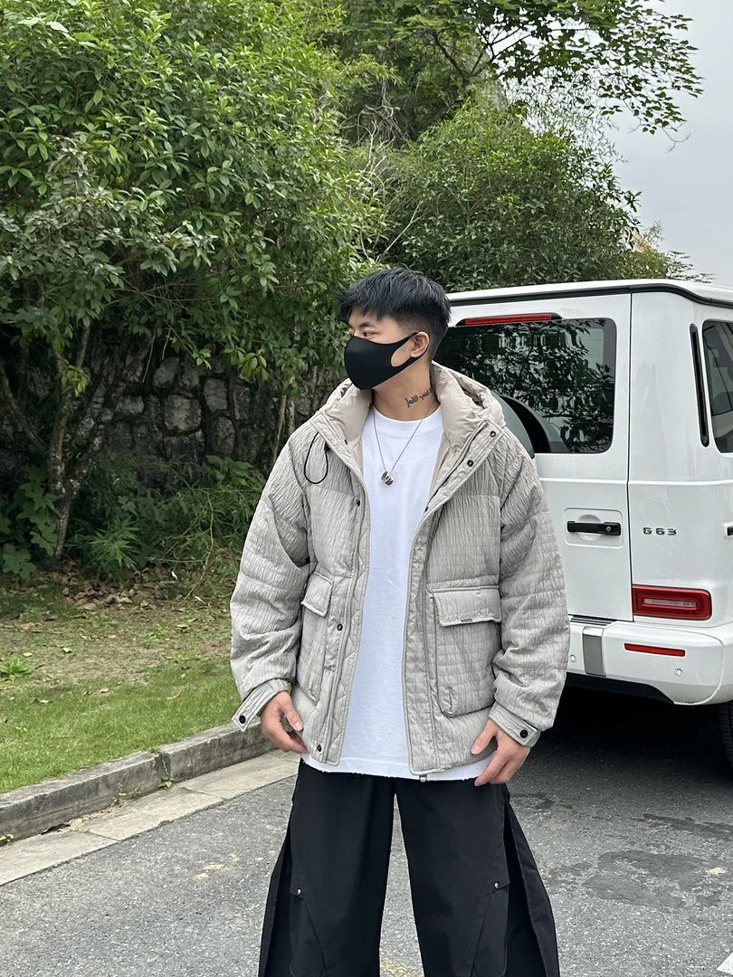 冬季 简约 连帽短款90绒羽绒服-8802