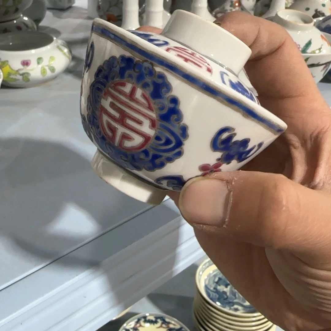 瓷片摆件手绘瓷器全部处理