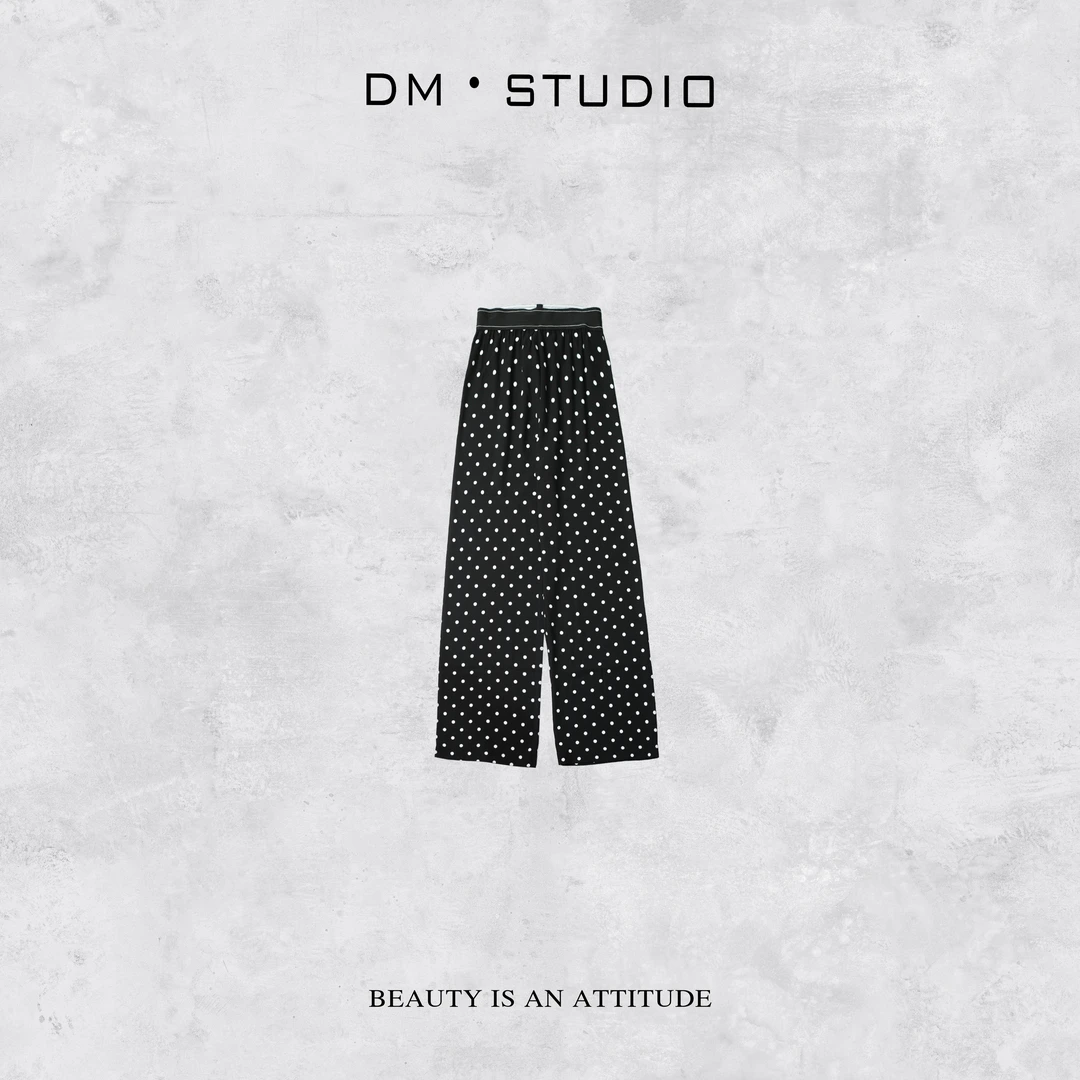DEDM•STUDIO/气质休闲时尚减龄显瘦波点修身直筒长裤2504KZ/67871