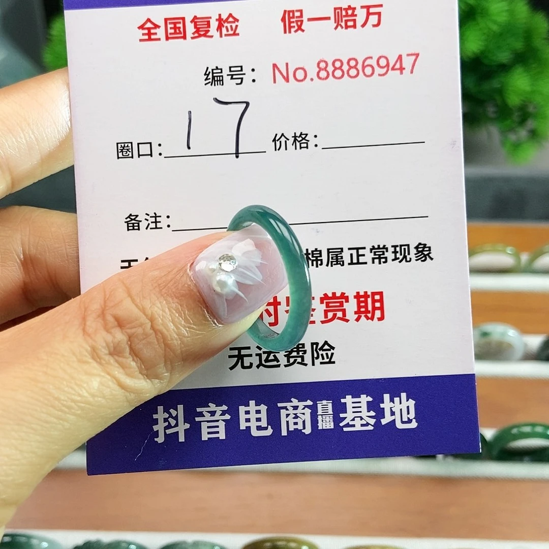 翡翠戒圈未镶嵌6947........