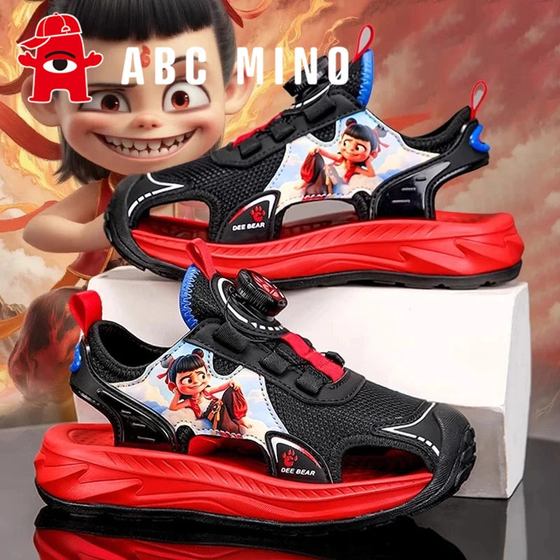 ABC MINO哪吒儿童凉鞋男童沙滩鞋2025新款夏季防滑男孩运动凉拖鞋