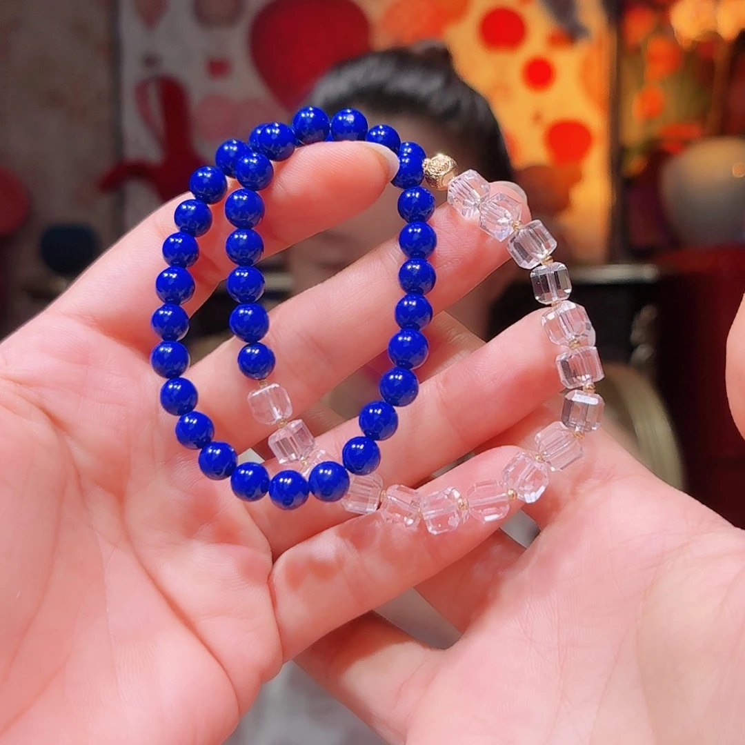 18K金镶嵌青金石手链手串