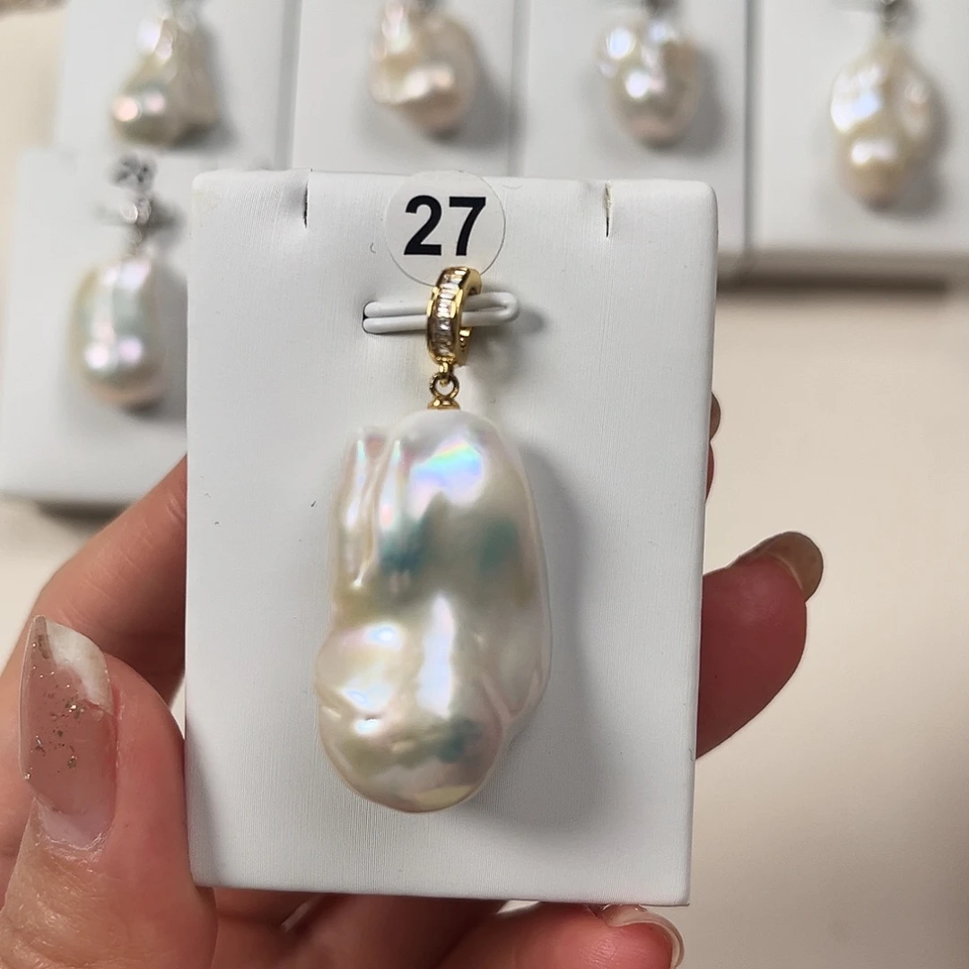 淡水珍珠颈饰银S925镶嵌