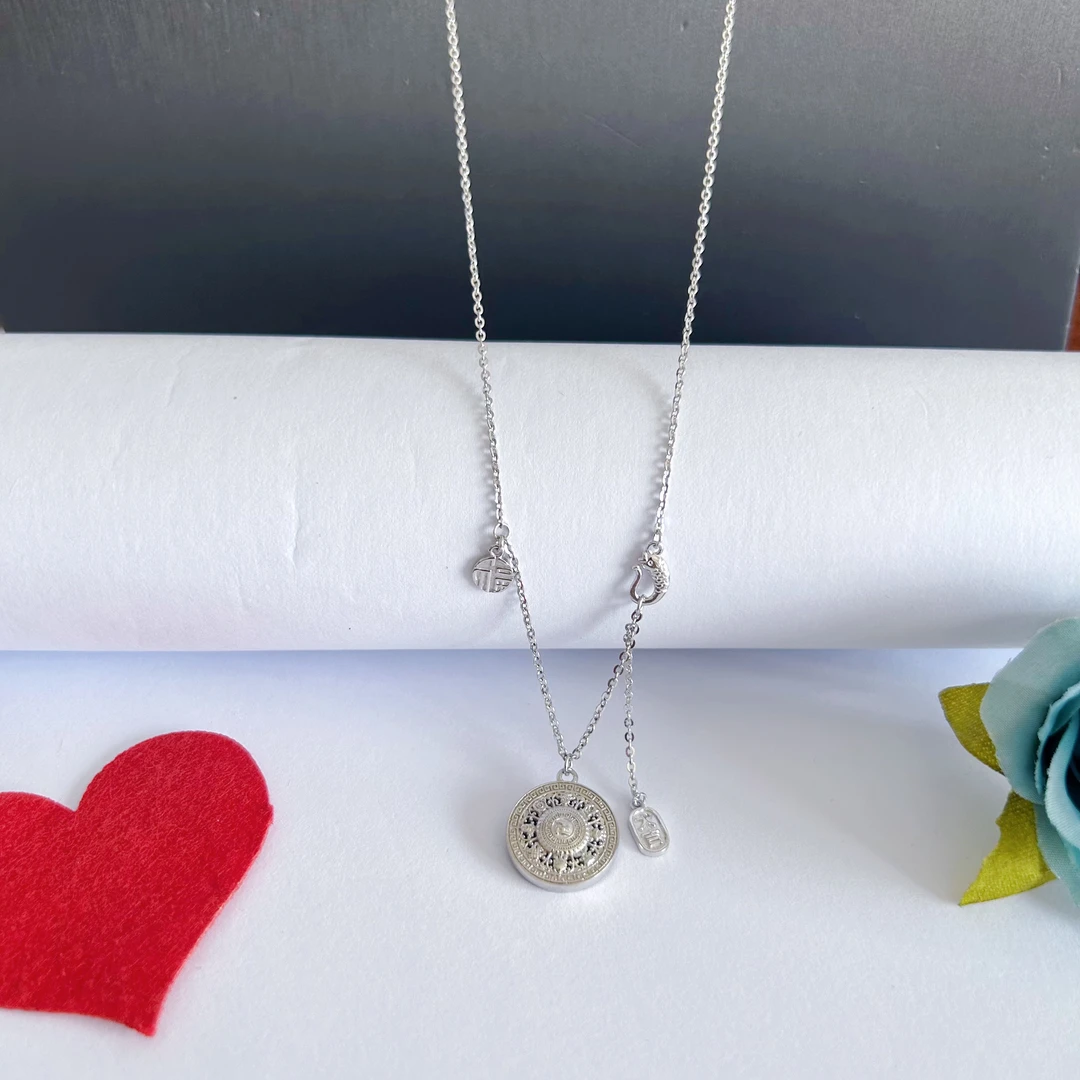 铂金pt950福牌罗盘套链精致百搭【不支持7天无理由退换货】