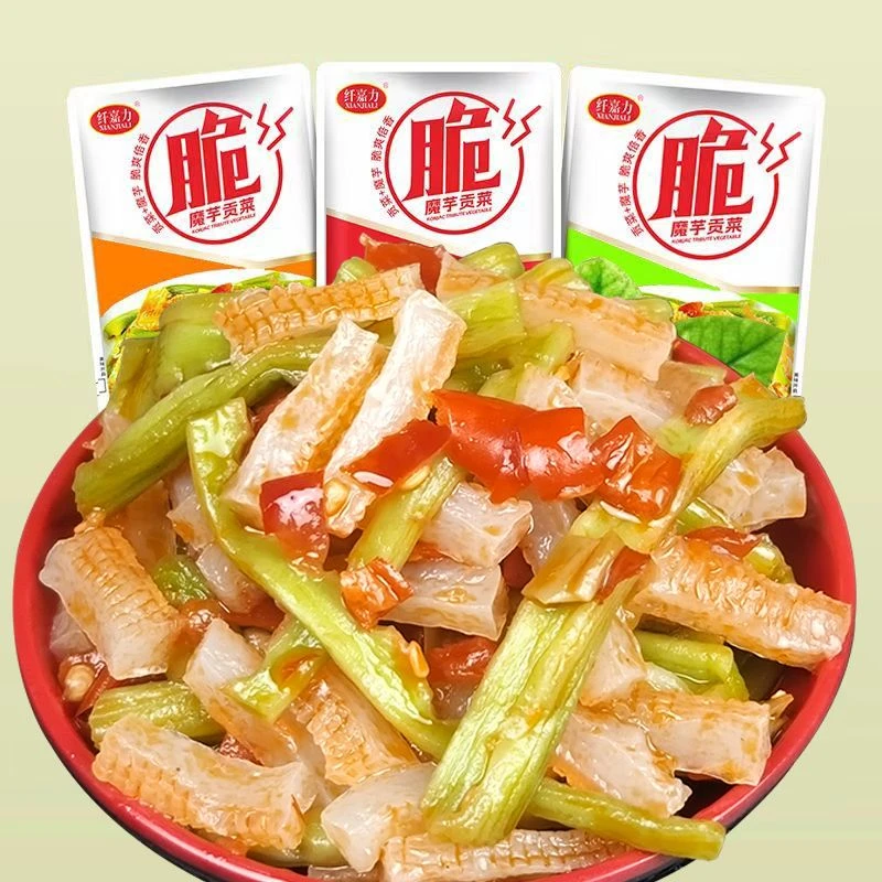 纤嘉力魔芋贡菜开袋即食下饭菜香辣贡菜嘎嘣脆晒