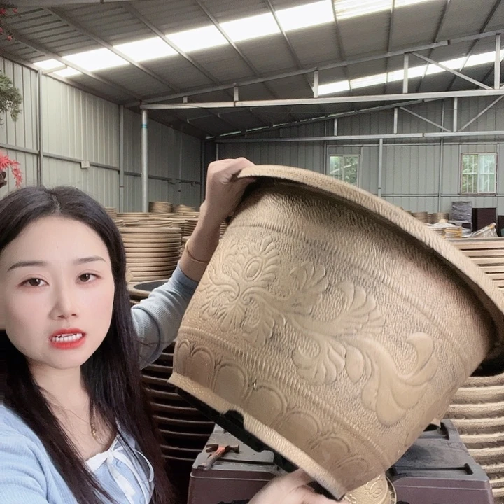 圆形50花盆3个有孔
