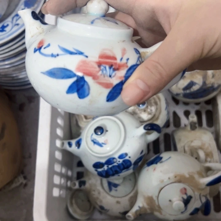 景德镇陶瓷高温手绘画片随机水*央