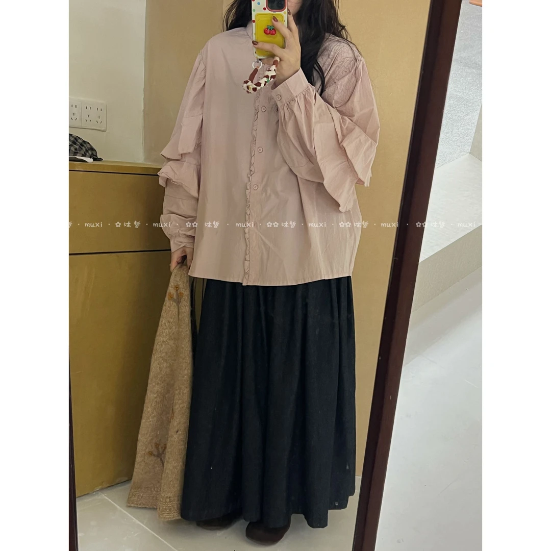 叨叨推荐款 MX#3058# 花苞袖衬衣 FL