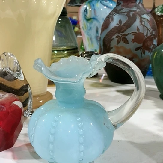 琉璃高度13厘米蓝色芬顿花瓶