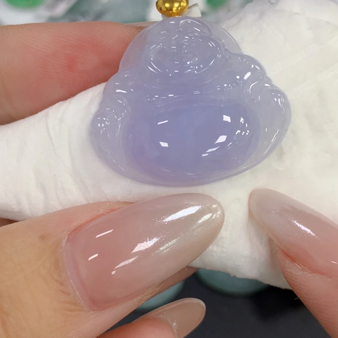 颈饰18K金镶嵌翡翠