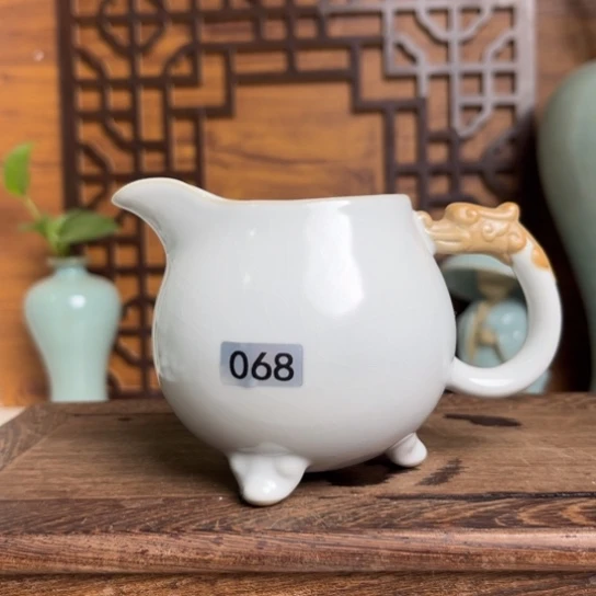 杯068月白釉龙头公道杯180ml微微不完美福利款