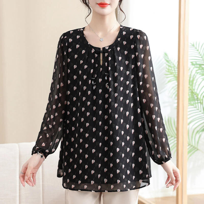 衬衣秋季系带长袖230662