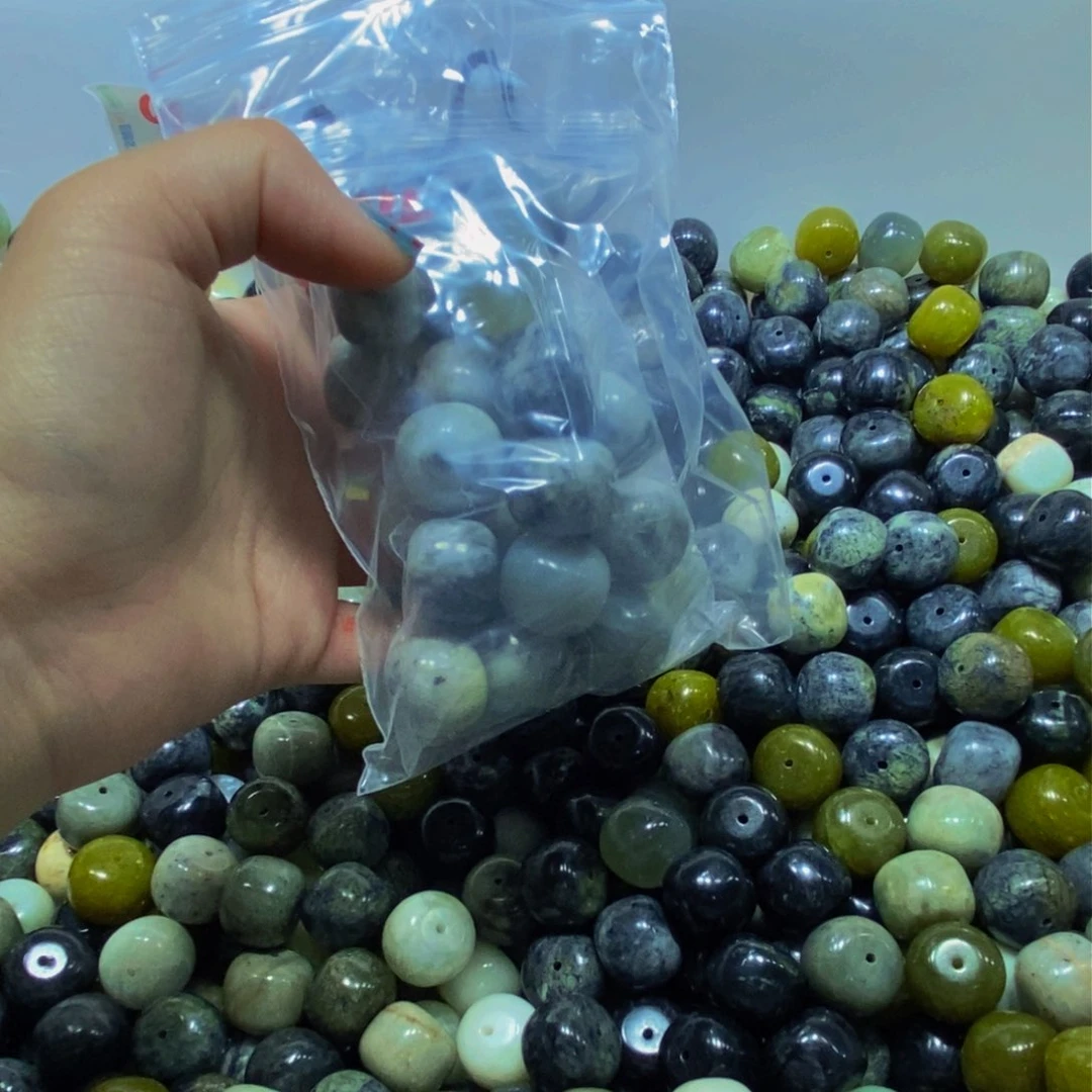 蛇纹石玉未镶嵌毛衣链一***风46