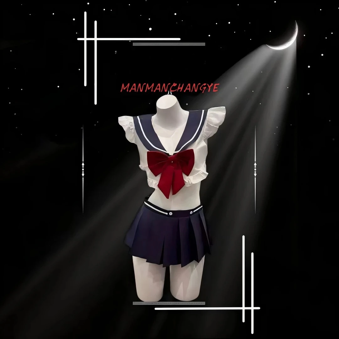 魅夜/学院风蝴蝶结水手服洛丽塔纯欲JK学生服睡衣家居服套装