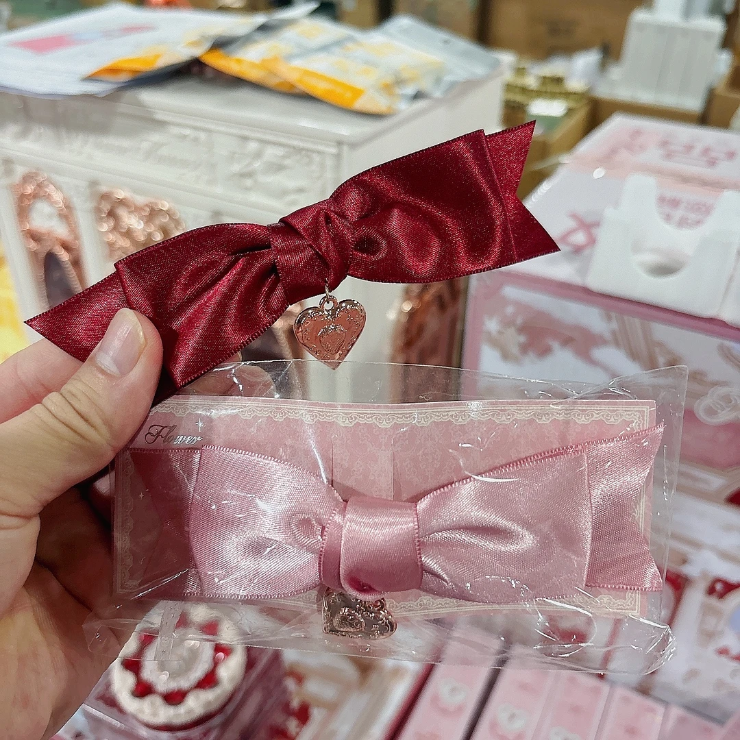 丘比特系列 蝴蝶发夹 草莓红