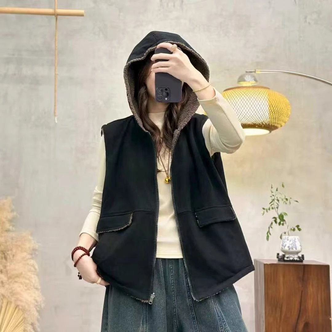 19567新款秋冬加厚双面穿时尚马夹