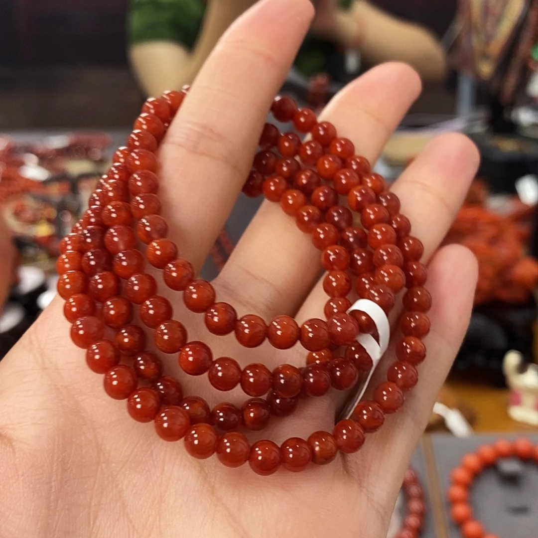 南红玛瑙多圈5m m未镶嵌