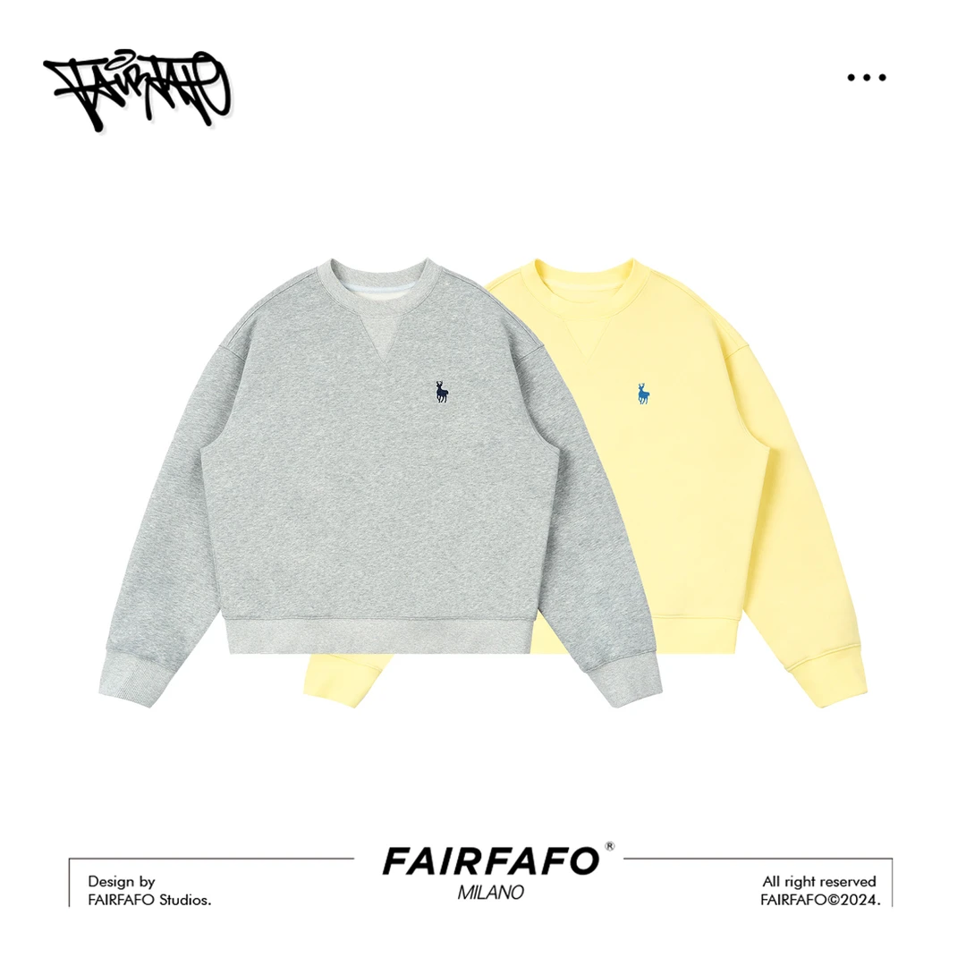 【悠闲派圆领卫衣】25新款休闲百搭简约潮流圆领卫衣WYBL4B003