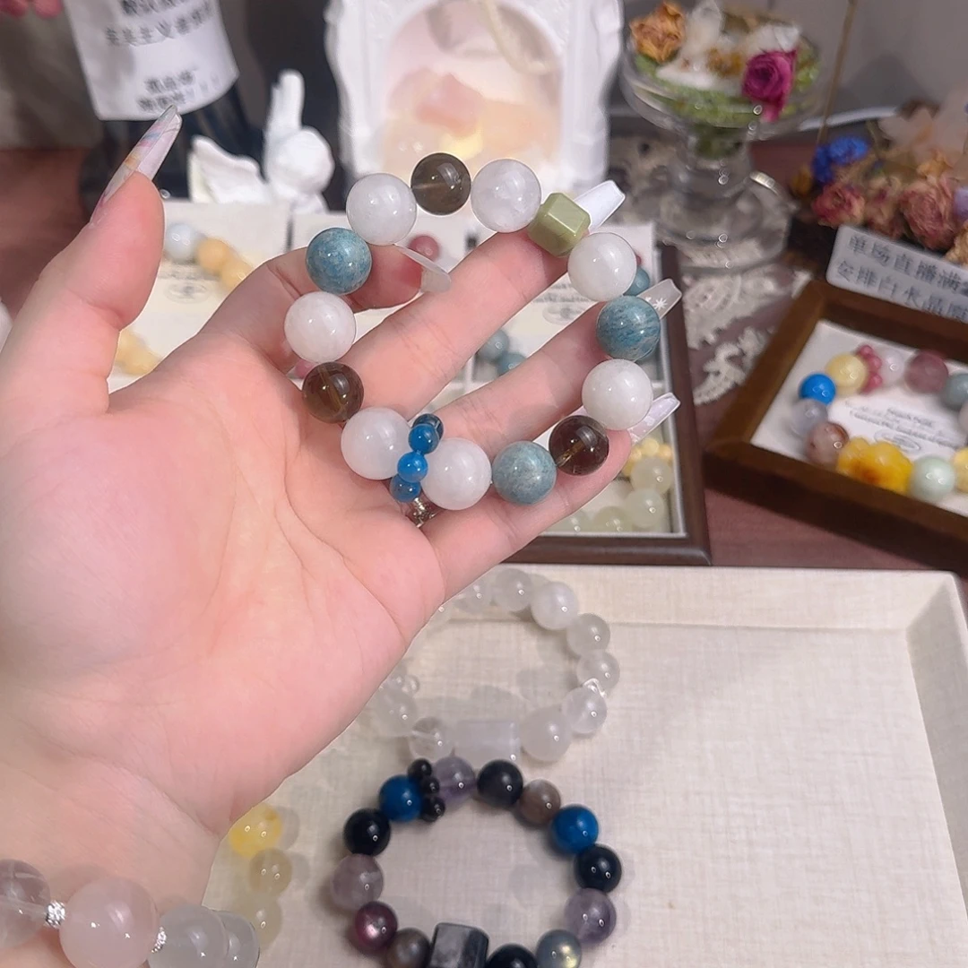 水晶手链合金天然水晶手串多样性发其一