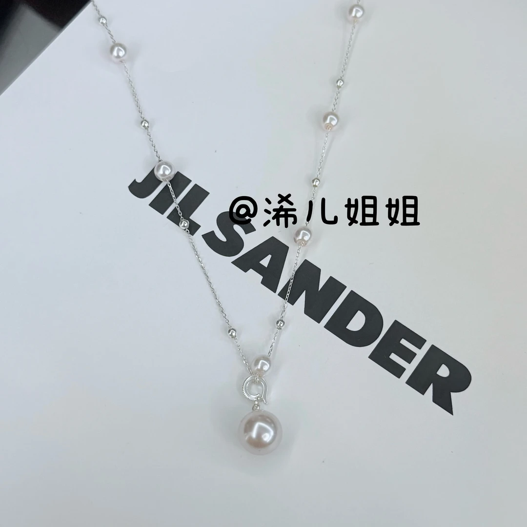 铜合金仿珍珠吊坠 【浠儿家】优雅曼塔玫瑰色珍珠吊坠轻奢气质项链