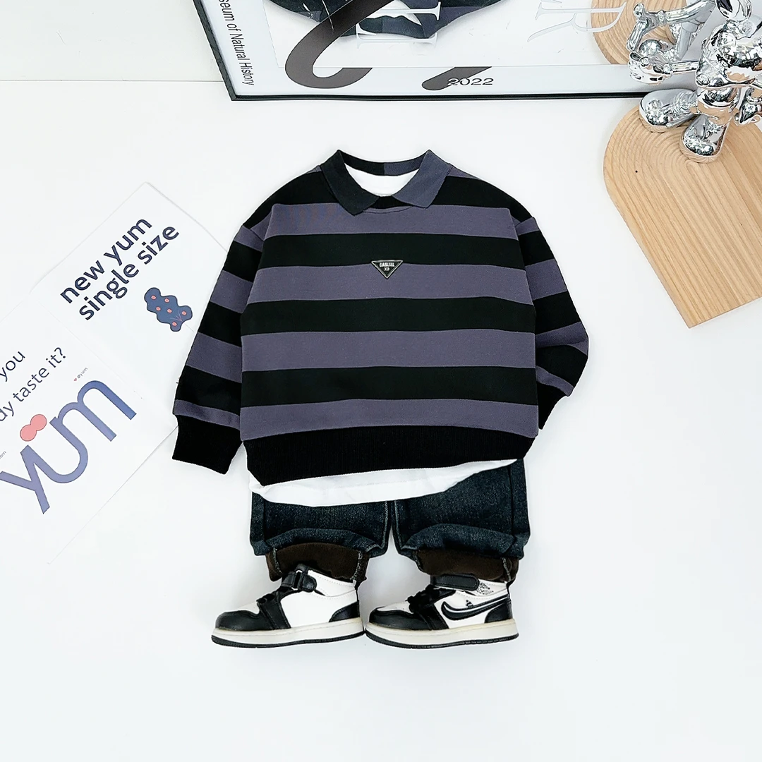 儿童新卫衣加绒款长袖2025新款秋冬装男童 D-YC6937 悠悠童话童装