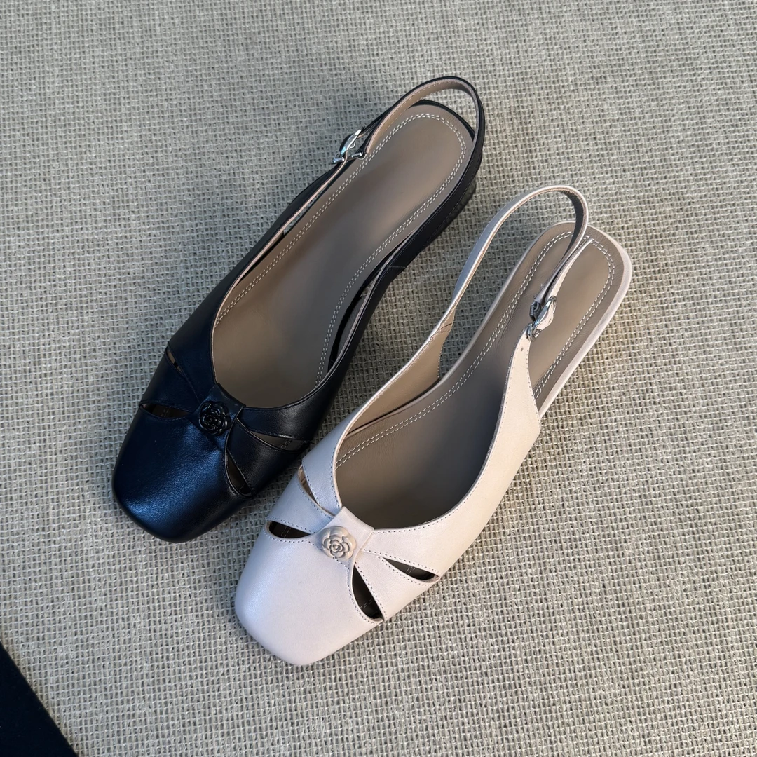Luna·【3.5cm】34-40牛皮/羊皮/羊皮夏新方头简约中跟单鞋女鞋