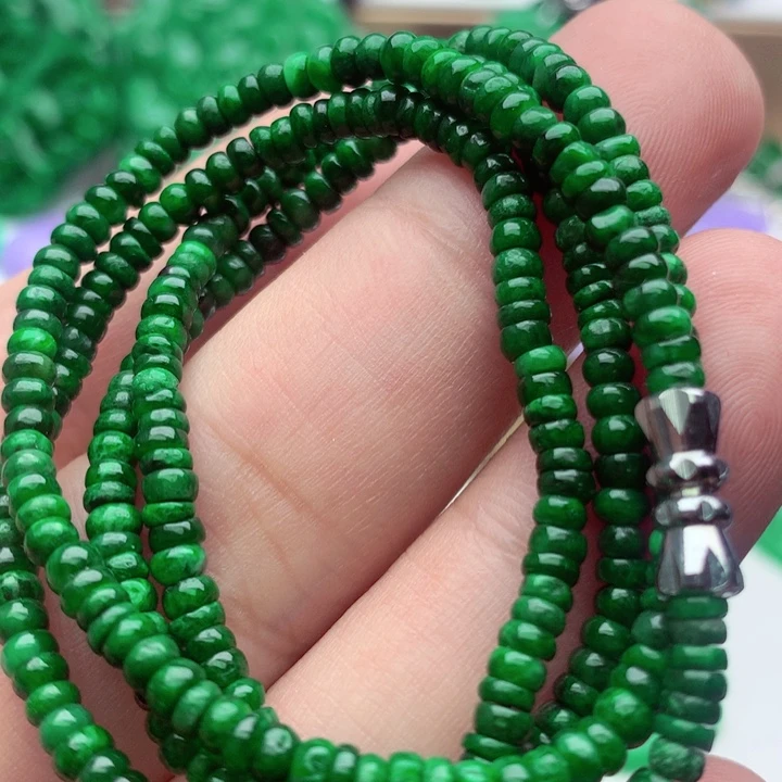 翡翠未镶嵌毛衣链