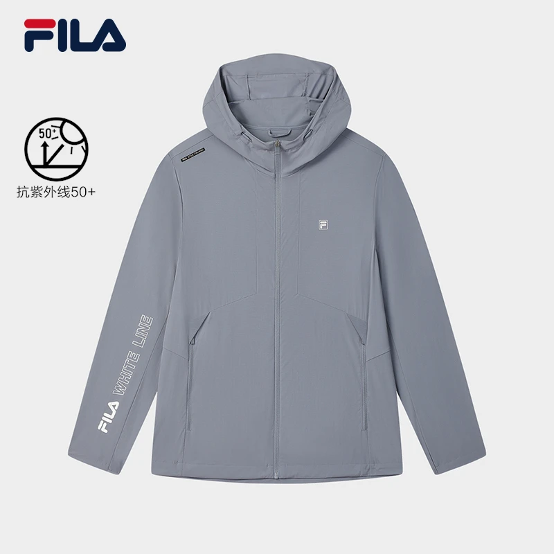 Fila/斐乐男士【超轻速干防晒衣】夏季休闲透气连帽外套F11M523703F