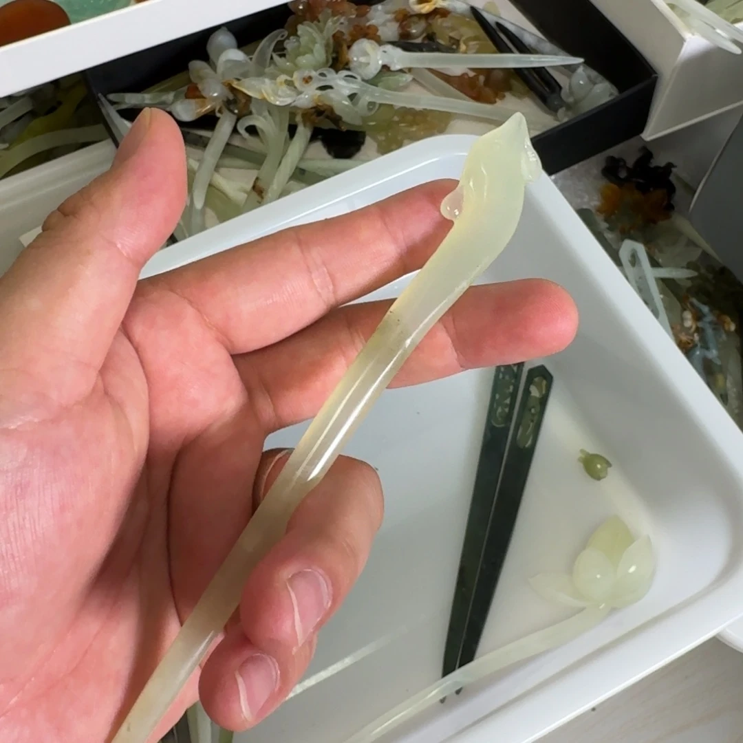 未镶嵌蛇纹石玉发饰
