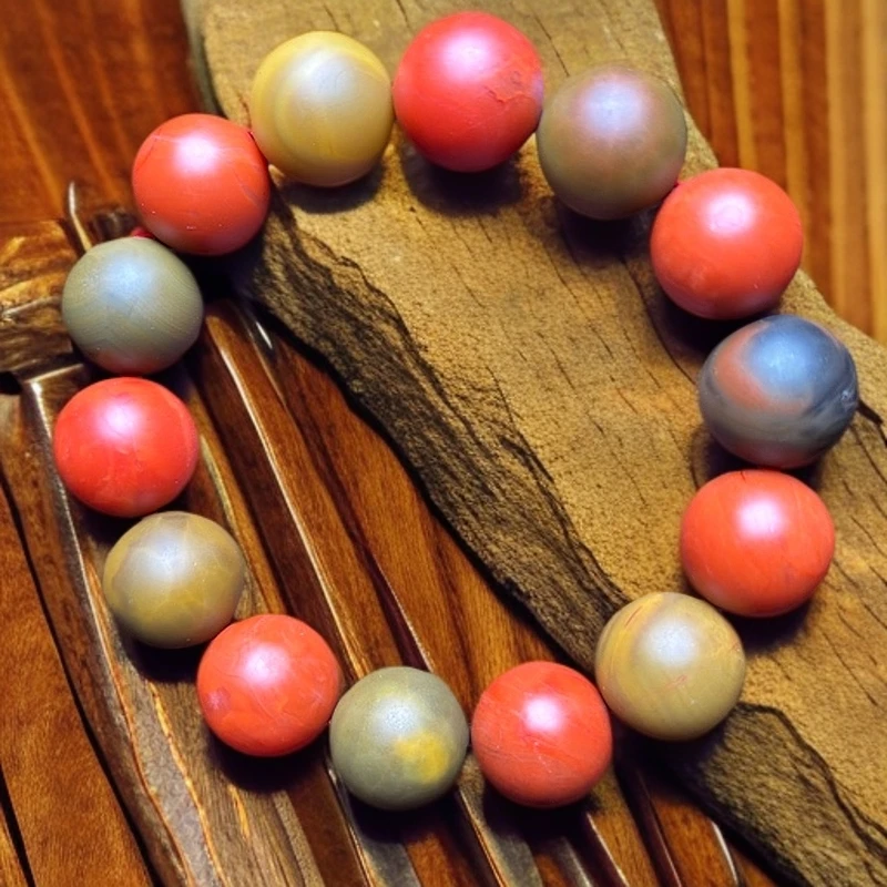 云南保山南红 包浆老料16m玛瑙手串（多样性发货其一）