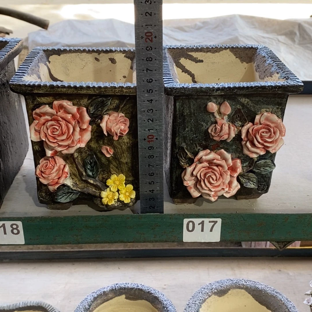 红陶青藤花器多肉花盆