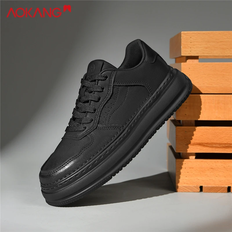 Aokang/奥康2025秋季新款潮流百搭休闲板鞋防滑网红时尚工装潮鞋
