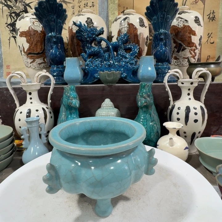 瓷片手工制作陶瓷摆件