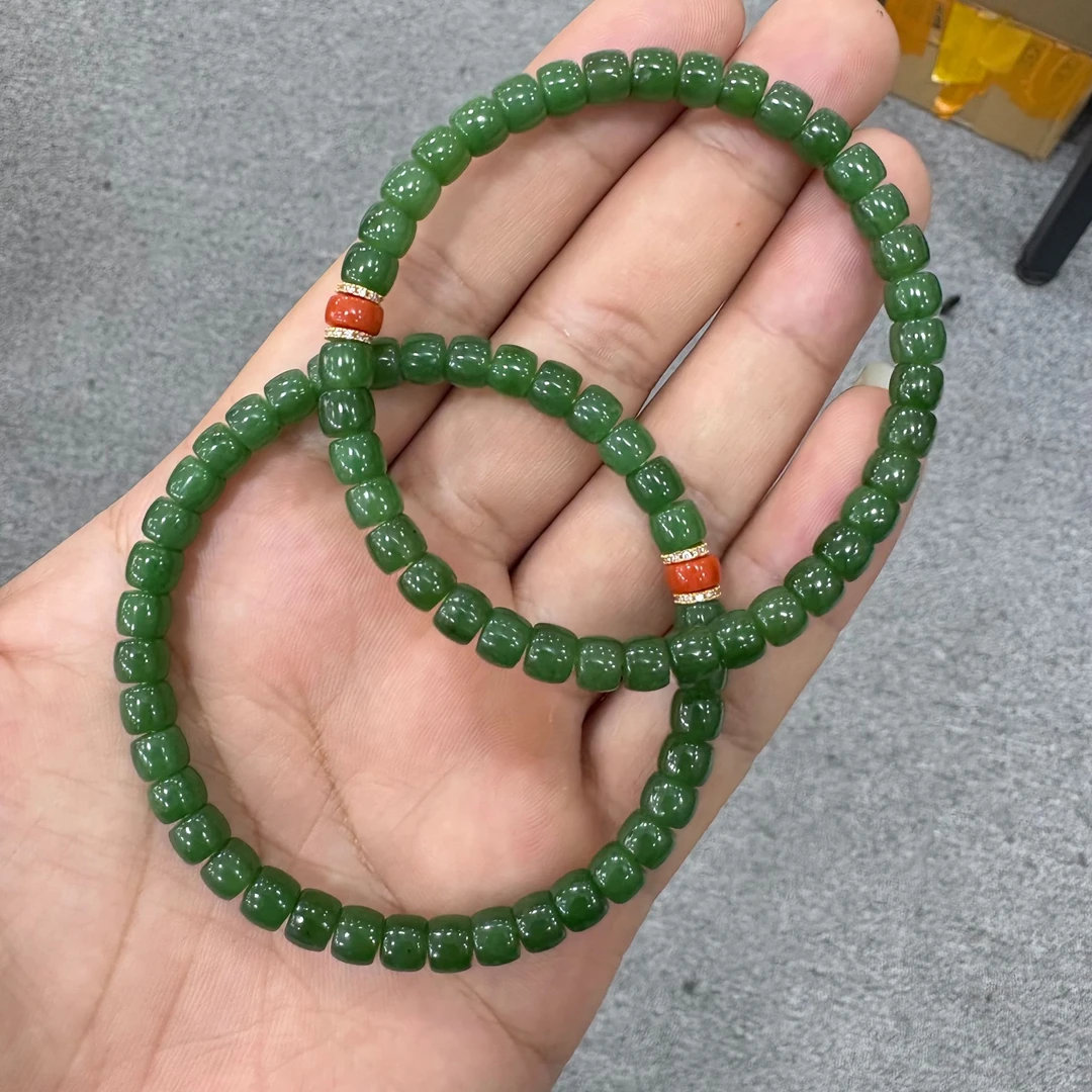 【举石优选】H0223-H17-68和田玉手串（一件/多样性发/约5mm+）Z