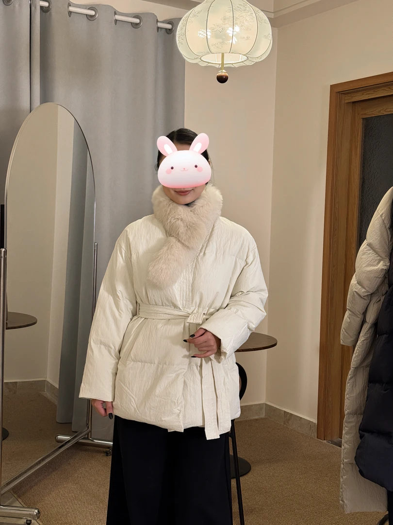 【韩不韩】毛领短款收腰羽绒服(NO 退NO换~