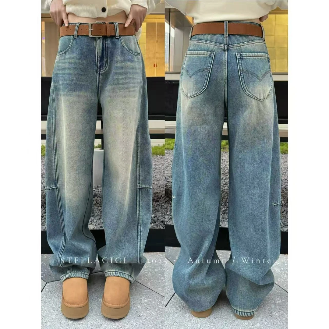 SG / 郭幂幂 AW 回归首播 经典神裤！复合绒牛仔弯刀裤K-20253017