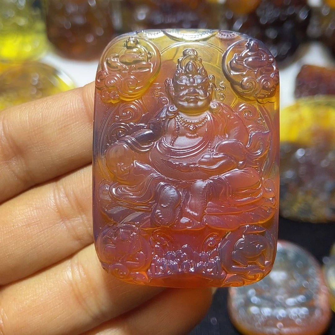 琥珀未镶嵌颈饰缅甸天然琥珀吊坠