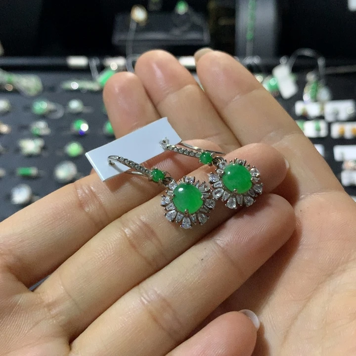 银S925镶嵌戒指翡翠