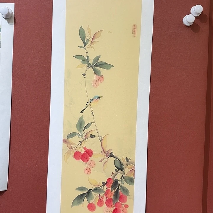 国画听兰老师花鸟