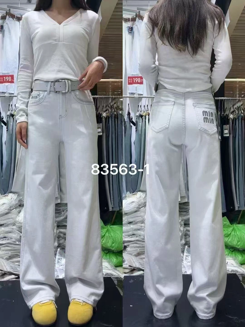 83563老浅灰直筒裤