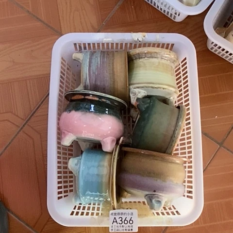 紫砂花盆366瑕疵品口径7到8左右