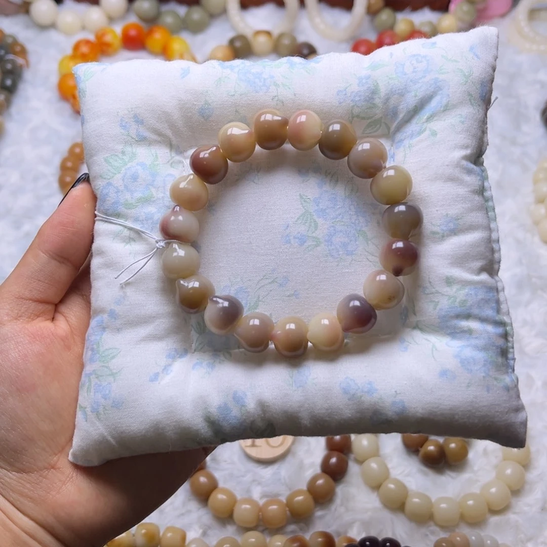 菩提根/象牙果手串微瑕猫猫头卡13.8