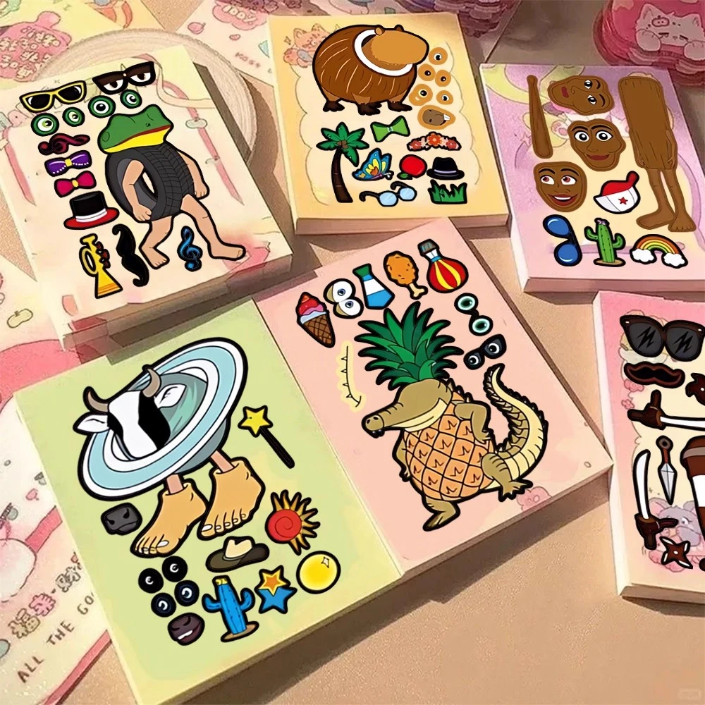 102张新款升级美国山海经tungtungtungsahur儿童益智换装趣味贴画