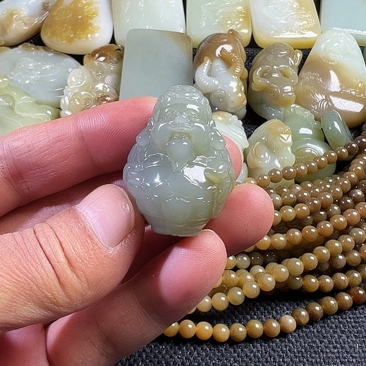 和田玉未镶嵌吊坠(不含链)