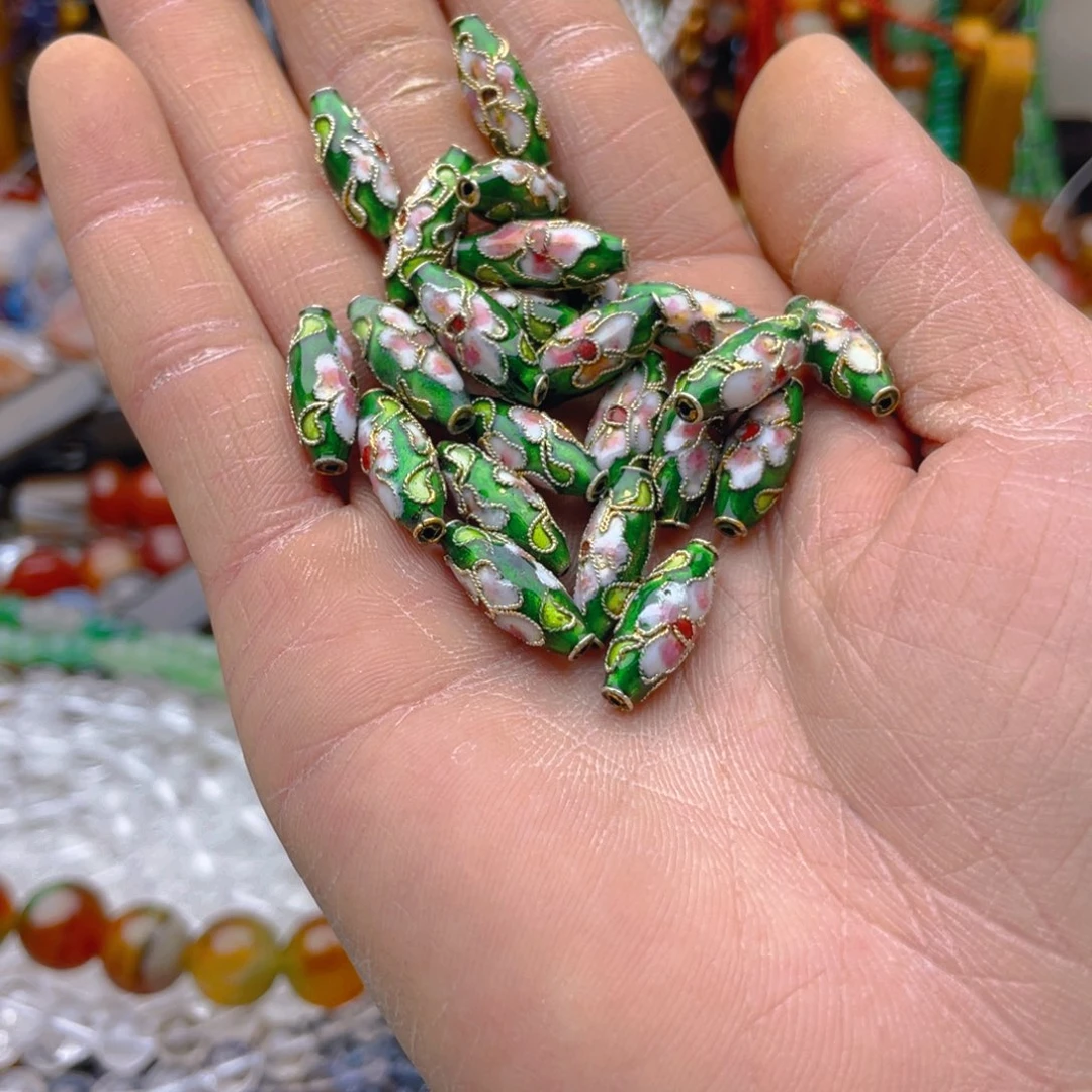 玛瑙/玉髓珠宝半成品未镶嵌景泰蓝12颗