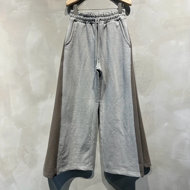 韩国拼接裤休闲宽松