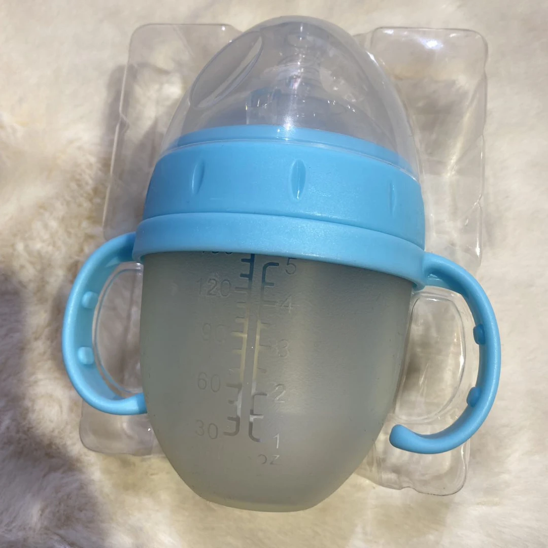 硅胶防抢带手柄奶瓶（不退不换）