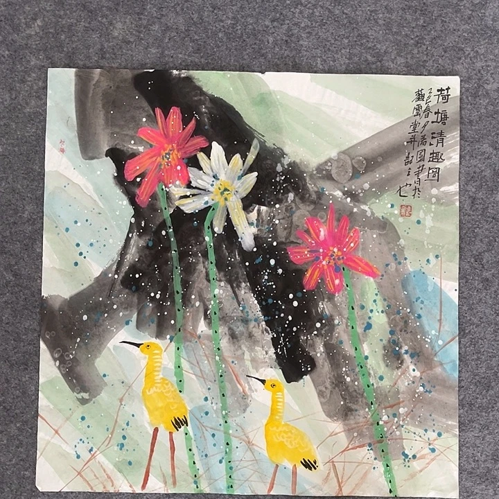 国画荷花作品欣赏