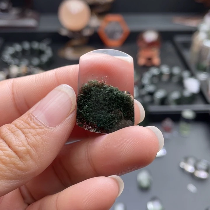 水晶未镶嵌颈饰绿幽灵聚宝盆吊坠定制